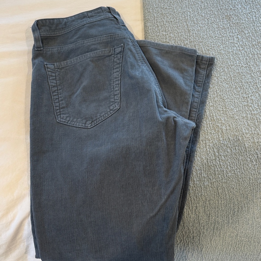 Ag Adriano Goldschmied Blue Corduroy Pants